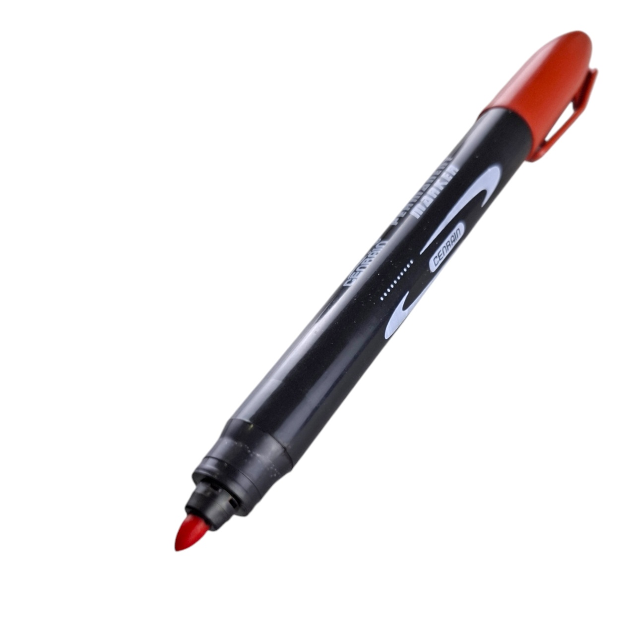 Маркер перманентный, красный, круглый, 10 шт. оптом